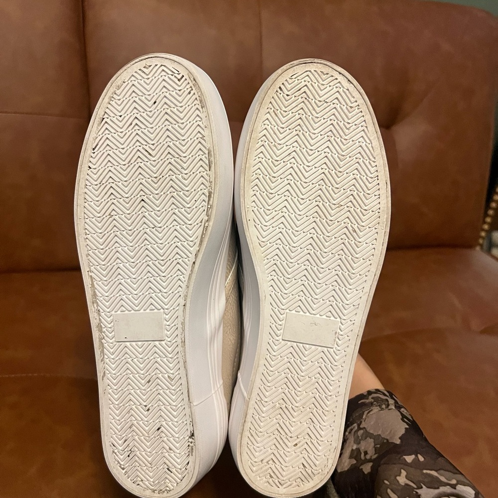 Women's Beige Slip-On Sneakers - Picture 2 of 2